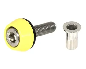 ZSPEC Design Stainless & Billet M5x20mm Body Kit Fastener w/ Gloss Yellow Rivet Nut