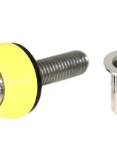 ZSPEC Design Stainless & Billet M5x20mm Body Kit Fastener w/ Gloss Yellow Rivet Nut                                     - 00843612165619 - Image 3