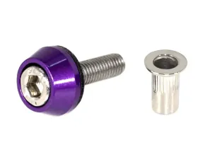 ZSPEC Design Stainless & Billet M5x20mm Body Kit Fastener w/ Purple Rivet Nut