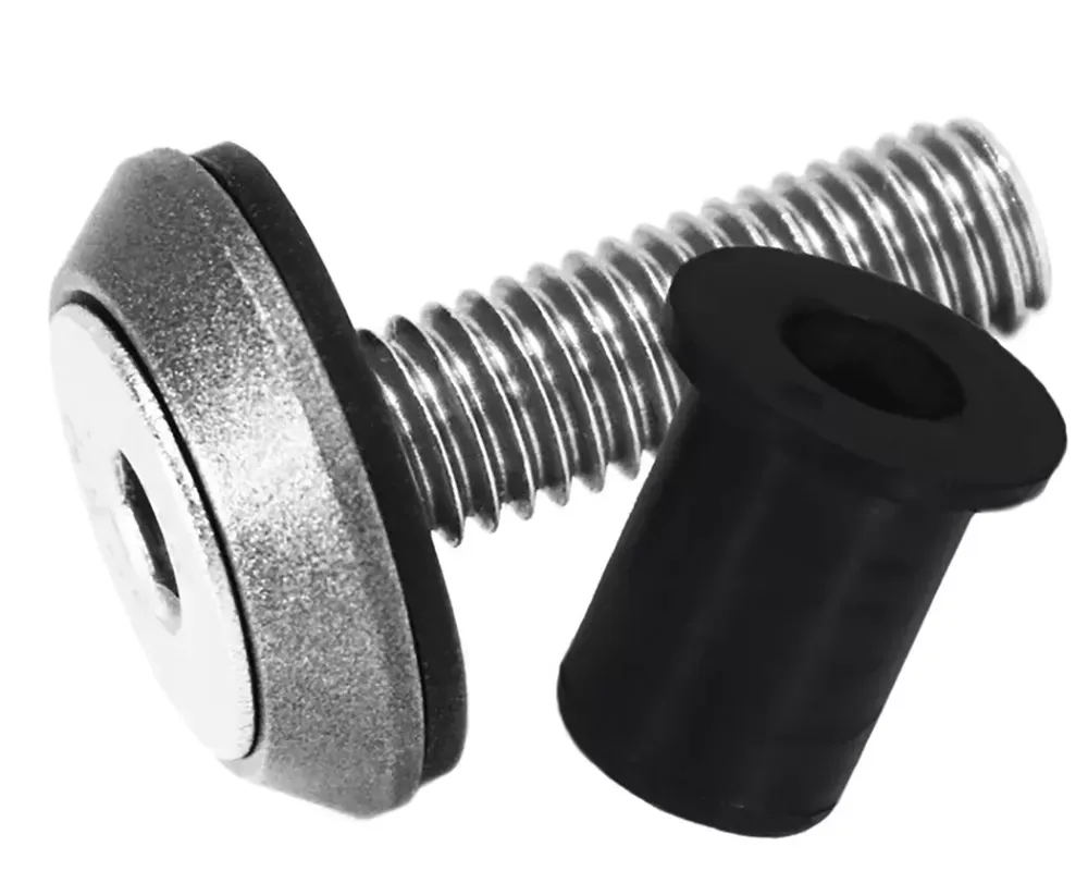 ZSPEC Design Stainless & Billet Low-Profile M5x20mm Body Kit Fastener w/ Well Nut & Gunmetal Washers - 00843612165787