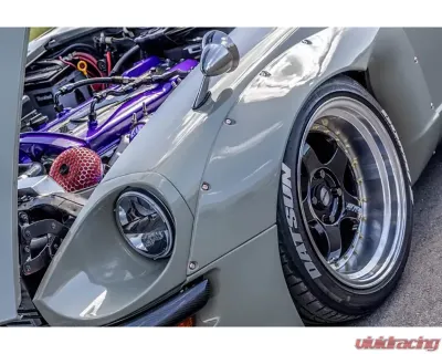 ZSPEC Design Gloss Purple Stainless & Billet Low-Profile M5x20mm Body Kit Fastener w/ Rivet Nut - 00843612165756