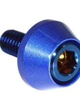 ZSPEC Design Blue 8-Pack Grade-5 Titanium License Plate M6x20 SHSC Bolts w/ Dark Blue Washers                                     - 00843612168276 - Image 2