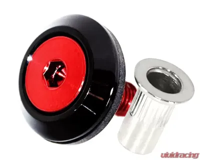 ZSPEC Design Red Titanium & Billet M5x20mm Low-Profile Body Kit Fastener w/ Rivet Nut & Blue Washers - 00843612168993