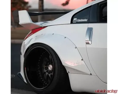 ZSPEC Design Red Titanium & Billet M5x20mm Low-Profile Body Kit Fastener w/ Rivet Nut & Blue Washers - 00843612168993