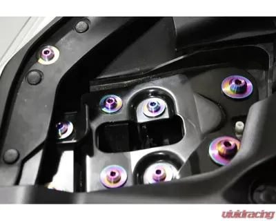 ZSPEC Design Gold Titanium Stage 2 Dress-Up Bolts/Fastener Kit w/ +10mm Plenum Bolts Nissan 350Z DE | HR 2003-2009 - 00843612170415