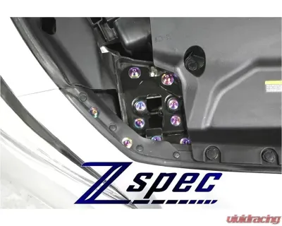 ZSPEC Design Gold Titanium Stage 2 Dress-Up Bolts/Fastener Kit w/ +10mm Plenum Bolts Nissan 350Z DE | HR 2003-2009 - 00843612170415