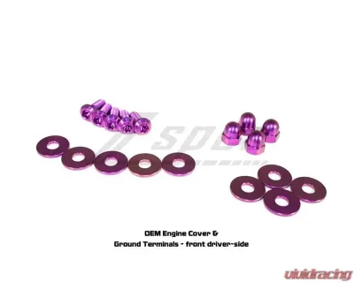 ZSPEC Design Gold Titanium Stage 2 Dress-Up Bolts/Fastener Kit w/ +10mm Plenum Bolts Nissan 350Z DE | HR 2003-2009 - 00843612170415