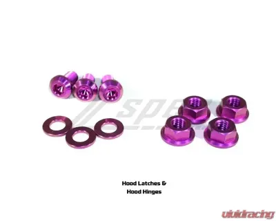 ZSPEC Design Gold Titanium Stage 2 Dress-Up Bolts/Fastener Kit w/ +10mm Plenum Bolts Nissan 350Z DE | HR 2003-2009 - 00843612170415