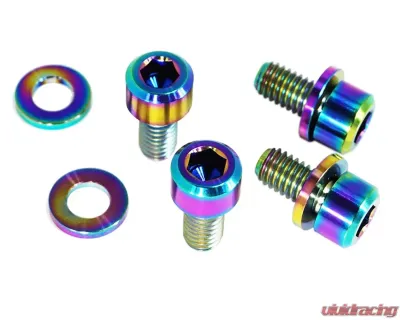 ZSPEC Design Red Titanium Throttle Cable Cover Fasteners Nissan 300ZX Z32 1990-1996 - 00843612170705