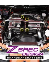 ZSPEC Design Red Titanium Throttle Cable Cover Fasteners Nissan 300ZX Z32 1990-1996                                     - 00843612170705 - Image 3