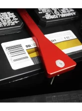 ZSPEC Design Red Billet Battery Hold Down/Bracket w/ Stainless Hardware & Etching Infiniti G35 | G37 | Q50 | Q60                                     - 00843612171696 - Image 3