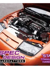 ZSPEC Design Blue Titanium & Billet Stage 2 Dress-Up Bolts Kit w/ Silver Washers Nissan 300ZX Z32 1990-1996                                     - 00843612171863 - Image 2