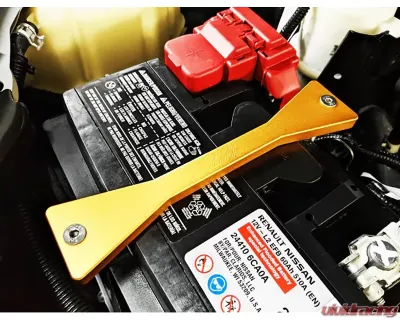 ZSPEC Design Blue Stainless & Billet No Etch Battery Hold Down/Bracket Nissan Frontier D41 2022+ - 00843612175526