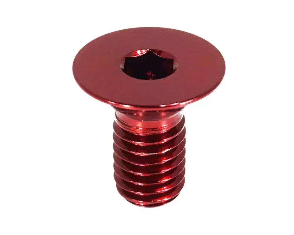ZSPEC Design Red Titanium Grade-5 M6-1.0x25mm Flat-Head FHSC Fastener/Bolt - 00843612100764