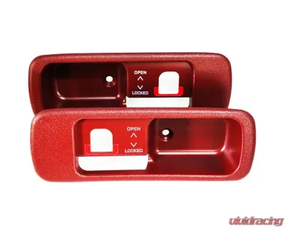 ZSPEC Design Red T-Top Handle Finisher Set Nissan Z32 300ZX w/ Non-Locking T-Tops - 00843612183040