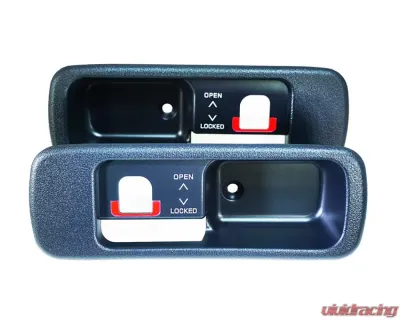 ZSPEC Design Blue T-Top Handle Finisher Set Nissan Z32 300ZX w/ Non-Locking T-Tops - 00843612183057