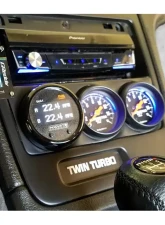 ZSPEC Design Laser-Etched Black "US Fairlady Z" Stereo Bezels Clock Hole-Cover Plate Nissan 300ZX Z32 1990-1999                                     - 00843612126948 - Image 3