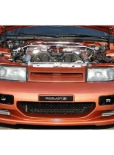 ZSPEC Design JSPEC Black Powder-Coated Billet Front Bumper Plate w/ "ZSPEC" Logo Nissan 300ZX Z32 Fascia 1990-1999                                     - 00843612163400 - Image 3