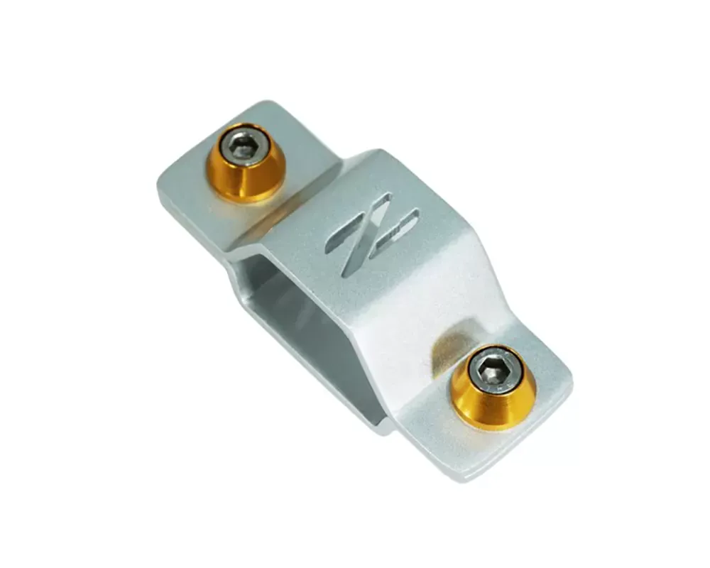 ZSPEC Design Stainless Steel Silver Finish Battery Cable Bracket w/ Bright White Angled-Cup Style Washers Nissan 300ZX Z32 1990-1999 - 00843612128416