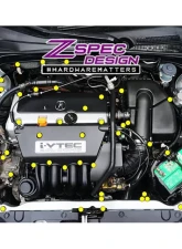 ZSPEC Design Orange-Gold Stainless & Billet Stage 3 Dress-Up Bolts Fastener Kit Acura RSX 2.0L 2001-2007                                     - 00843612117199 - Image 3