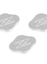 ZSPEC Design Silver Billet Fluid Reservoir 3-Caps Covers Set w/ Z Logo Etched Nissan Z RZ34 2023-2024                                     - 00843612186423 - Image 6