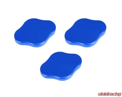 ZSPEC Design Blue Billet Fluid Reservoir 3-Caps Covers Set w/out Etched Nissan Z RZ34 2023-2024 - 00843612186607