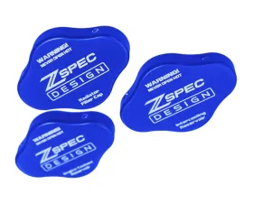 ZSPEC Design Blue Billet Fluid Reservoir 3-Caps Covers Set w/ ZSPEC Etched Nissan Z RZ34 2023-2024