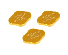 ZSPEC Design Orange-Gold Billet Fluid Reservoir 3-Caps Covers Set w/ Z Logo Etched Nissan Z RZ34 2023-2024