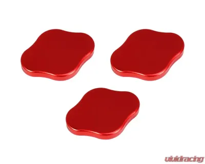 ZSPEC Design Red Billet Fluid Reservoir 3-Caps Covers Set w/out Etched Nissan Z RZ34 2023-2024 - 00843612186669