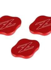 ZSPEC Design Red Billet Fluid Reservoir 3-Caps Covers Set w/ Z Logo Etched Nissan Z RZ34 2023-2024                                     - 00843612186683 - Image 6