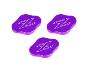 ZSPEC Design Purple Billet Fluid Reservoir 3-Caps Covers Set w/ Z Logo Etched Nissan Z RZ34 2023-2024