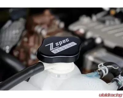 ZSPEC Design Black Billet Fluid Reservoir 3-Caps Covers Set w/out Etched Nissan Z RZ34 2023-2024 - 00843612186430