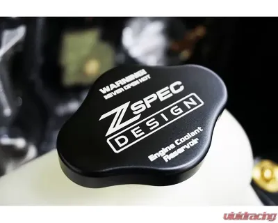 ZSPEC Design Black Billet Fluid Reservoir 3-Caps Covers Set w/out Etched Nissan Z RZ34 2023-2024 - 00843612186430