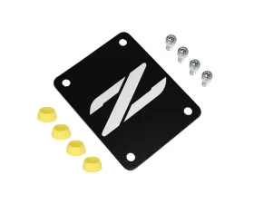 ZSPEC Design Billet Black PTU Holes Cover Plate w/ Gloss Yellow Washers Nissan 300ZX Z32 1990-1999