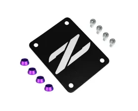 ZSPEC Design Billet Black PTU Holes Cover Plate w/ Purple Washers Nissan 300ZX Z32 1990-1999
