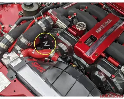 ZSPEC Design Orange-Gold Billet PTU Holes Cover Plate w/ Hardware & Green Washers Nissan 300ZX Z32 1990-1999 - 00843612155887