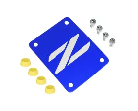 ZSPEC Design Billet Blue PTU Holes Cover Plate w/ Gloss Yellow Washers Nissan 300ZX Z32 1990-1999