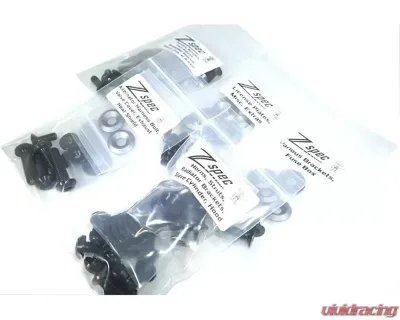 ZSPEC Design Red Titanium & Billet Stage 3 Dress-Up Bolts Fastener Kit w/ Gunmetal Washers Scion xB 2003-2015 - 00843612188267