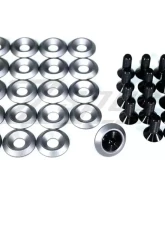 ZSPEC Design Red Titanium & Billet Stage 3 Dress-Up Bolts Fastener Kit w/ Gunmetal Washers Scion xB 2003-2015                                     - 00843612188267 - Image 4