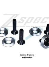 ZSPEC Design Red Titanium & Billet Stage 3 Dress-Up Bolts Fastener Kit w/ Gunmetal Washers Scion xB 2003-2015                                     - 00843612188267 - Image 6