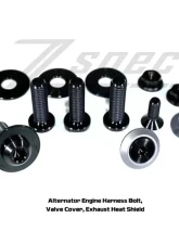 ZSPEC Design Red Titanium & Billet Stage 3 Dress-Up Bolts Fastener Kit w/ Gunmetal Washers Scion xB 2003-2015                                     - 00843612188267 - Image 8
