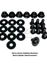 ZSPEC Design Red Titanium & Billet Stage 3 Dress-Up Bolts Fastener Kit w/ Gunmetal Washers Scion xB 2003-2015                                     - 00843612188267 - Image 10