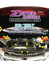 ZSPEC Design Black Grade-5 Titanium Stage 3 Dress-Up Bolts Fastener Kit Chevrolet Blazer C1 2019+                                     - 00843612188335 - Image 2