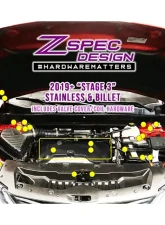 ZSPEC Design Gloss Red Stainless & Billet Stage 3 Dress-Up Bolts Fastener Kit Chevrolet Blazer C1 2019+                                     - 00843612189196 - Image 2