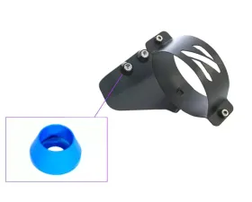 ZSPEC Design Black RHD Fuel Filter Bracket w/ Gulf Blue Washers Nissan 300ZX Z32 1990-1996