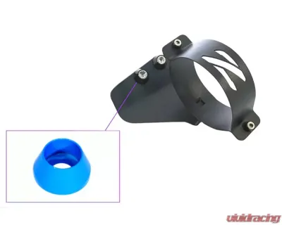 ZSPEC Design Black RHD Fuel Filter Bracket w/ Gulf Blue Washers Nissan 300ZX Z32 1990-1996 - 00843612190154