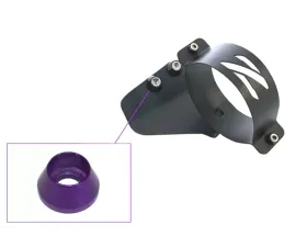 ZSPEC Design Black RHD Fuel Filter Bracket w/ Gloss Purple Washers Nissan 300ZX Z32 1990-1996