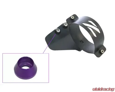 ZSPEC Design Black RHD Fuel Filter Bracket w/ Gloss Purple Washers Nissan 300ZX Z32 1990-1996 - 00843612190178