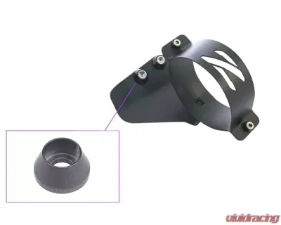 ZSPEC Design Black RHD Fuel Filter Bracket w/ Gunmetal Washers Nissan 300ZX Z32 1990-1996 - 00843612190192