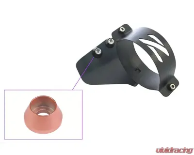 ZSPEC Design Black RHD Fuel Filter Bracket w/ Peach Washers Nissan 300ZX Z32 1990-1996 - 00843612190215